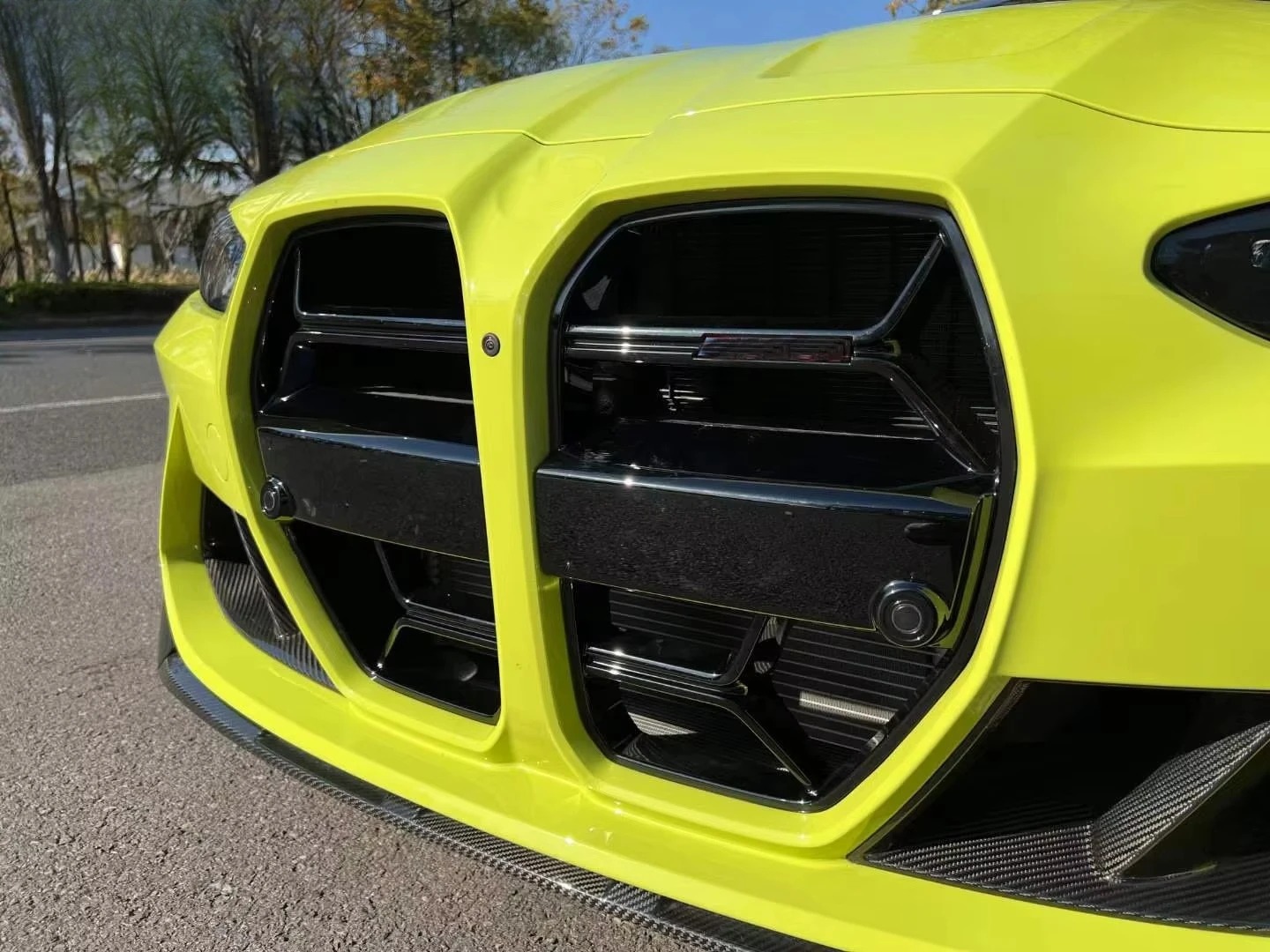 Dry Carbon Fiber Front Grilles Kidney Grill CSL Style Bumper Center Mesh for  M3 M4 G80 G82 G83 Body Kit